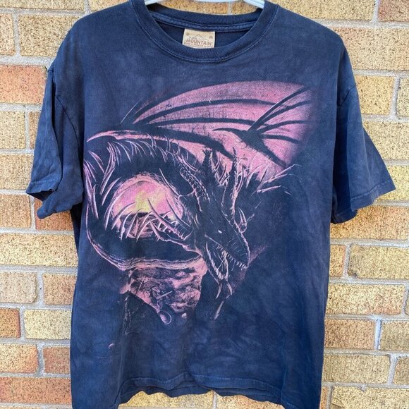 Vintage 90s The Mountain Dragon Breath T Shirt Medium - Picture 4 of 5